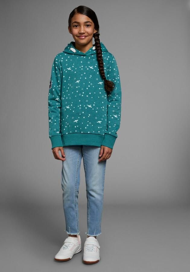 KangaROOS Hoodie Lange mouwen bedrukt met capuchon van katoenmix - Foto 6