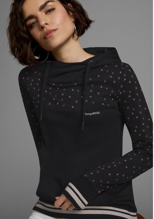 KangaROOS Hoodie Lange mouwen figuurvolgende snit van katoen met capuchon - Foto 3