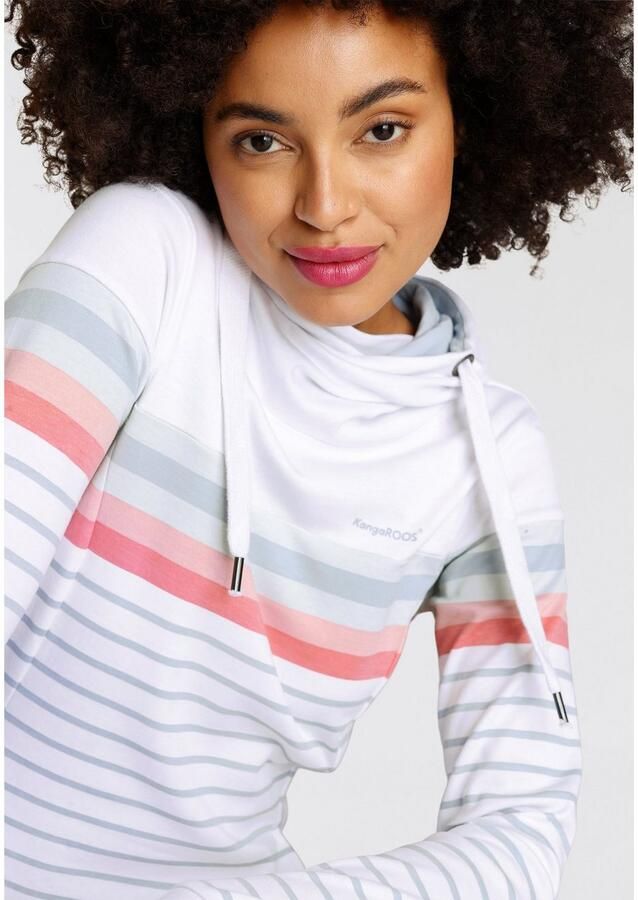 KangaROOS Hoodie Lange mouwen met duimgaten comfortabel gesneden en heupbedekkend