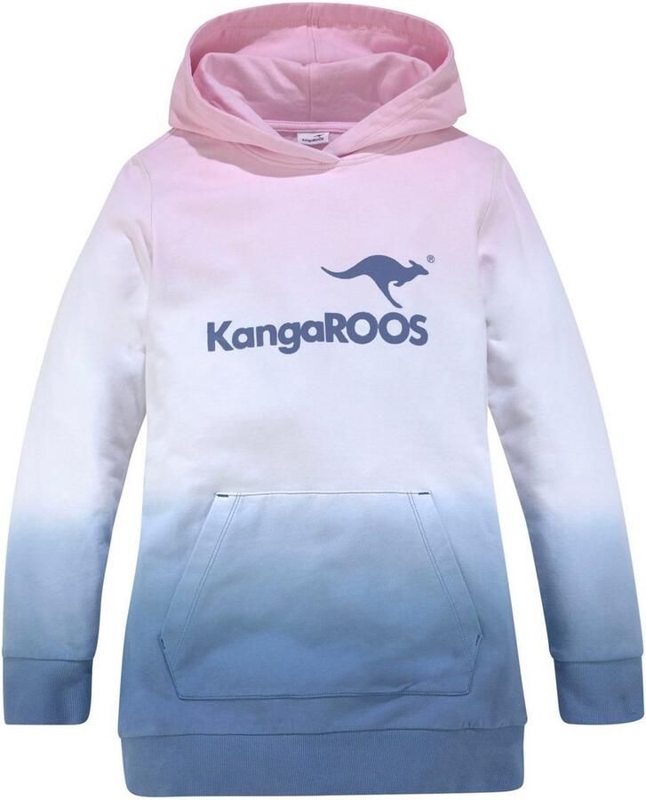 KangaROOS Hoodie Lange sweatshirt met kleurverloop Lange mouwen met boorden getailleerde snit met logoprint - Foto 10
