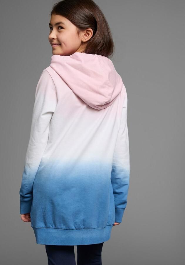 KangaROOS Hoodie Lange sweatshirt met kleurverloop Lange mouwen met boorden getailleerde snit met logoprint - Foto 5