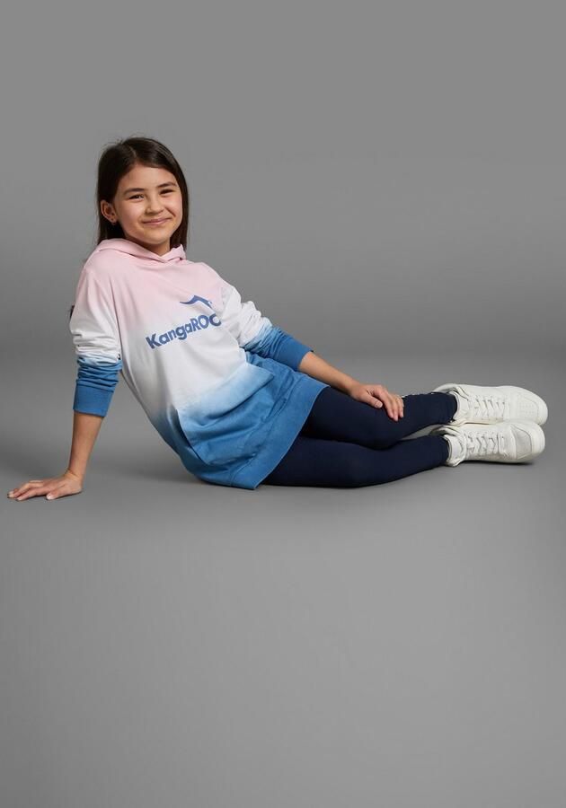 KangaROOS Hoodie Lange sweatshirt met kleurverloop Lange mouwen met boorden getailleerde snit met logoprint - Foto 6