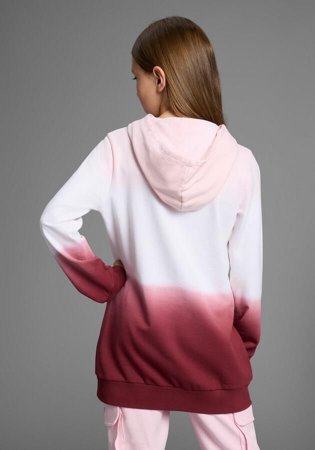 KangaROOS Hoodie Lange sweatshirt met kleurverloop Lange mouwen met boorden getailleerde snit met logoprint - Foto 3