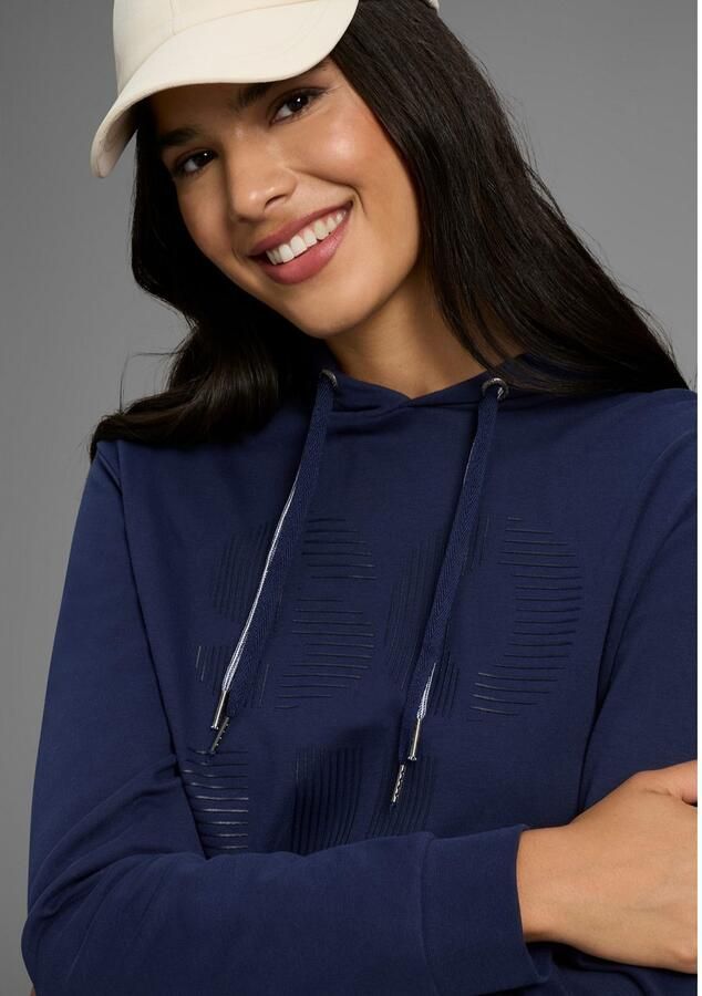 KangaROOS Hoodie met aangenaaide bloeszoom