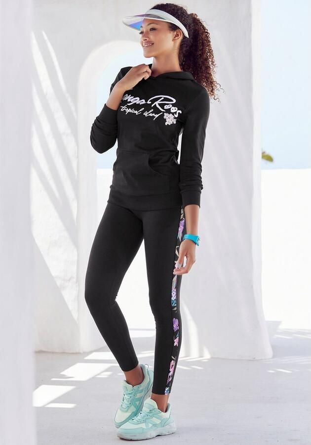 KangaROOS Hoodie Met borduurwerk en bloemenprint loungepak hoodie - Foto 5