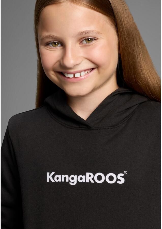 KangaROOS Hoodie met logoprint Lange mouwen bedrukt van sweatstof met katoen met kangoeroezak