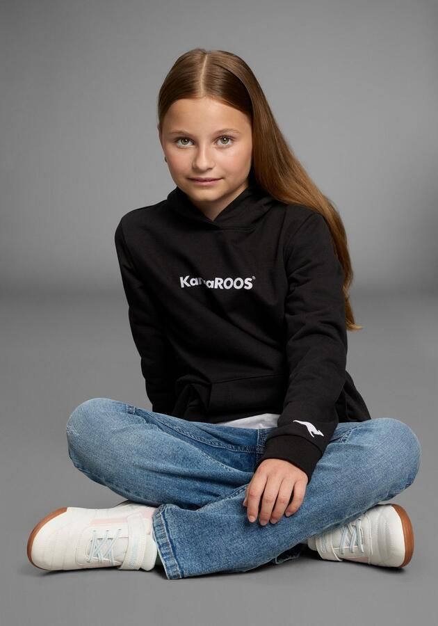 KangaROOS Hoodie met logoprint Lange mouwen bedrukt van sweatstof met katoen met kangoeroezak - Foto 5