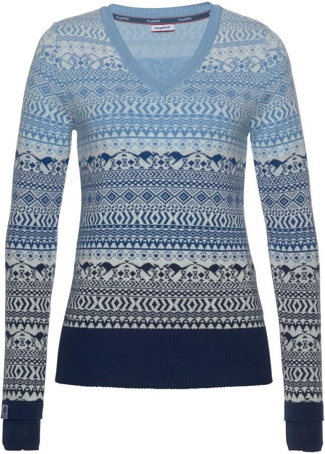 KangaROOS Jacquardtrui met een noors motief met kleine kangoeroe