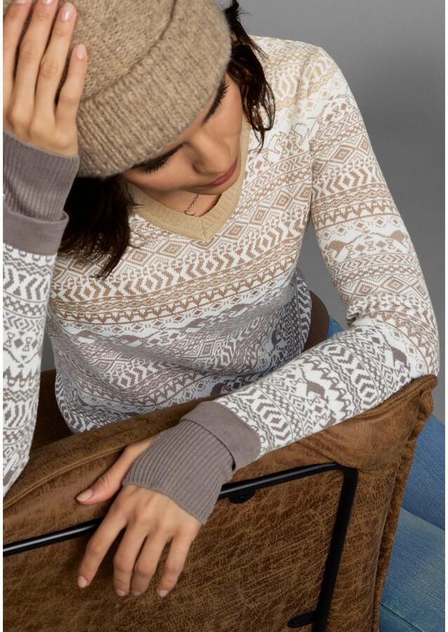 KangaROOS Jacquardtrui met een noors motief met kleine kangoeroe - Foto 3