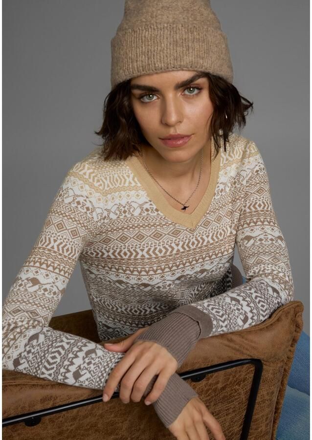 KangaROOS Jacquardtrui met een noors motief met kleine kangoeroe - Foto 4