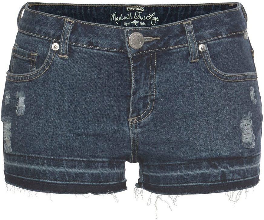 KangaROOS Jeansshort korte broek met destroyed-effecten lage taille - Foto 2