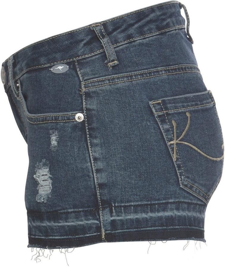 KangaROOS Jeansshort korte broek met destroyed-effecten lage taille