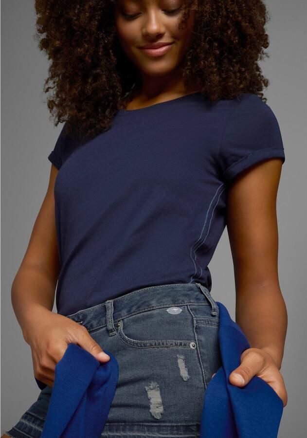 KangaROOS Jeansshort korte broek met destroyed-effecten lage taille - Foto 9