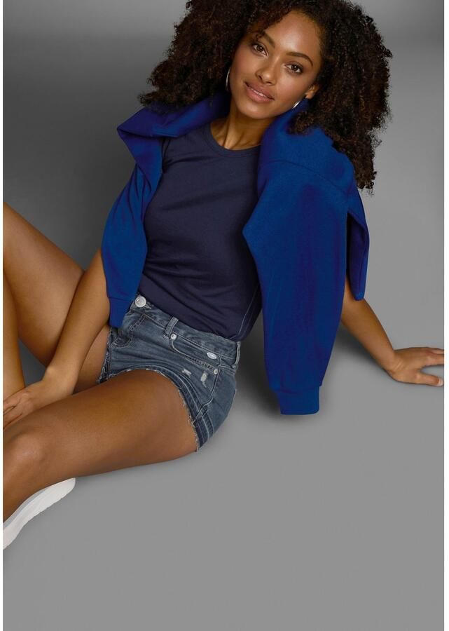 KangaROOS Jeansshort korte broek met destroyed-effecten lage taille - Foto 4