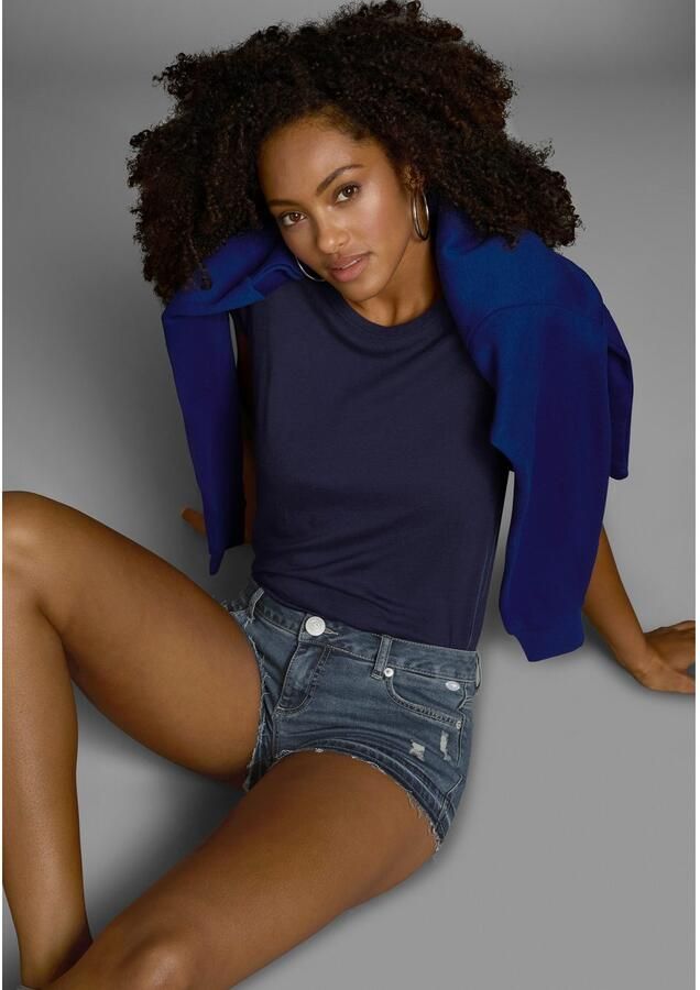 KangaROOS Jeansshort korte broek met destroyed-effecten lage taille - Foto 8