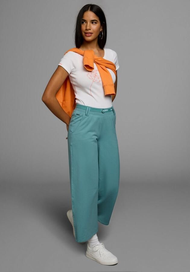 KangaROOS Jerseybroek met wijde pijpen in culottevorm - Foto 3