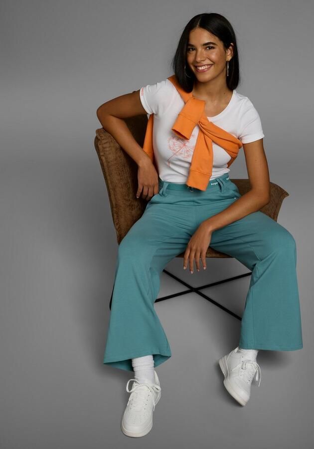 KangaROOS Jerseybroek met wijde pijpen in culottevorm - Foto 4