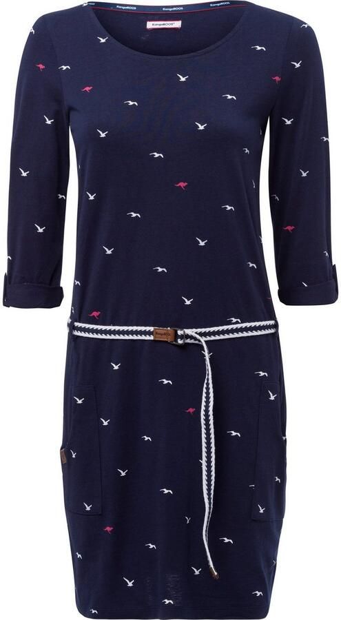 KangaROOS Jerseyjurk figuurvolgende pasvorm van katoenmix (set Met een afneembare riem) - Foto 14