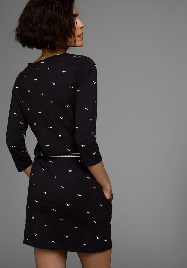 KangaROOS Jerseyjurk figuurvolgende pasvorm van katoenmix (set Met een afneembare riem) - Foto 4