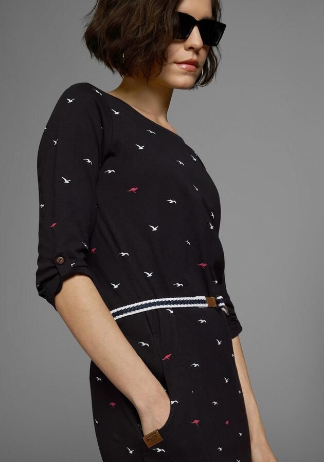 KangaROOS Jerseyjurk figuurvolgende pasvorm van katoenmix (set Met een afneembare riem) - Foto 7