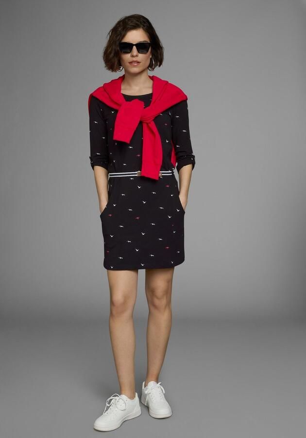 KangaROOS Jerseyjurk figuurvolgende pasvorm van katoenmix (set Met een afneembare riem) - Foto 8