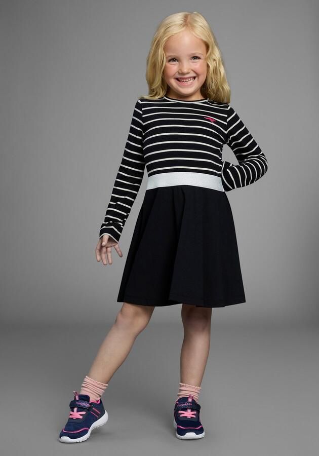 KangaROOS Jerseyjurk Gestreept jurkje voor kleine meisjes Glitter-strepen feestelijke gelegenheden knielengte modieuze stijl - Foto 5