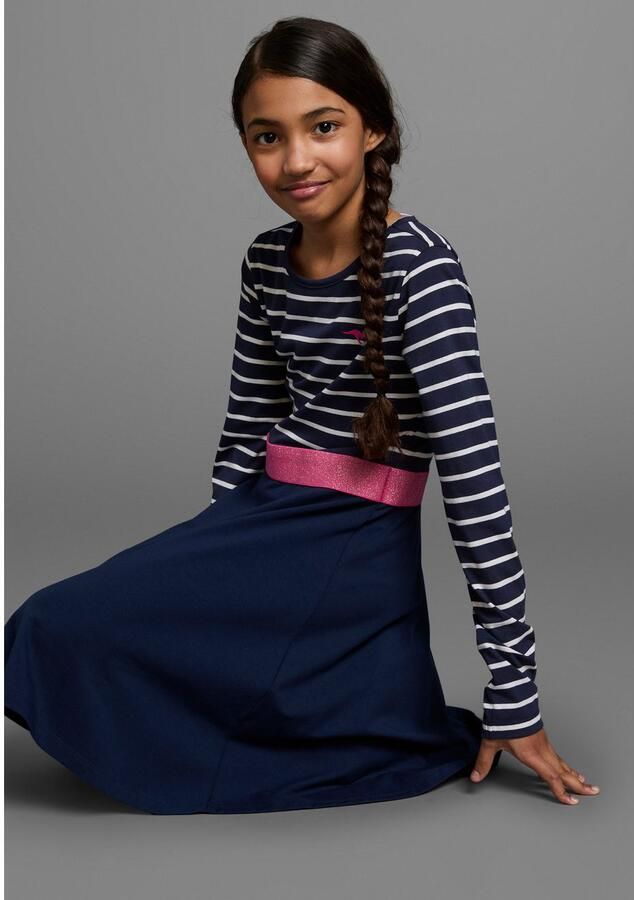 KangaROOS Jerseyjurk met glinsterende riem feestelijke gelegenheden knie-vrij modieuze stijl van stretchkwaliteit - Foto 3