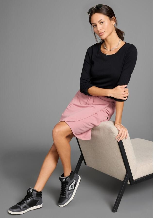 KangaROOS Jerseyrok in wikkel-look met elastische tailleband - Foto 2