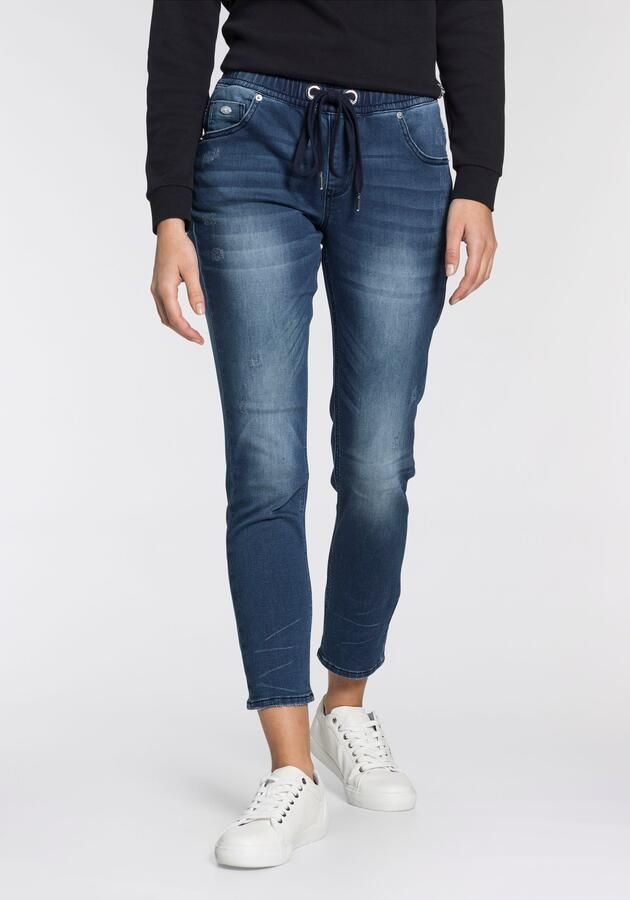 KangaROOS Jogpants 7 8 JOGG-DENIM wijde broekspijp met used-wassing hoge taille 7 8-lengte - Foto 7