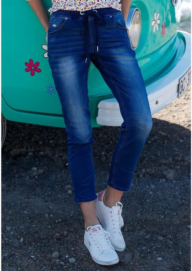 KangaROOS Jogpants 7 8 JOGG-DENIM wijde broekspijp met used-wassing hoge taille 7 8-lengte - Foto 3