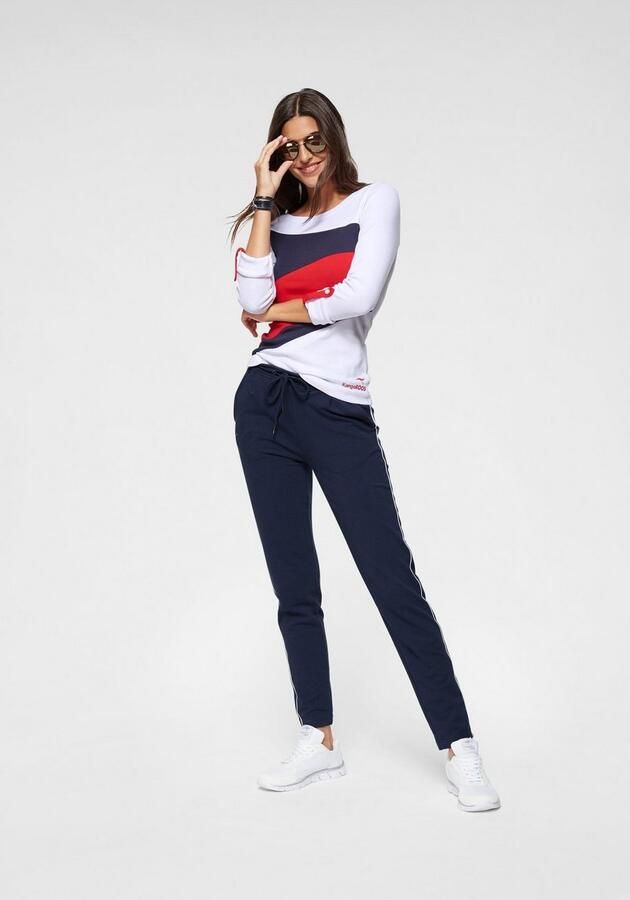 KangaROOS Jogpants met contraststrepen opzij - Foto 5