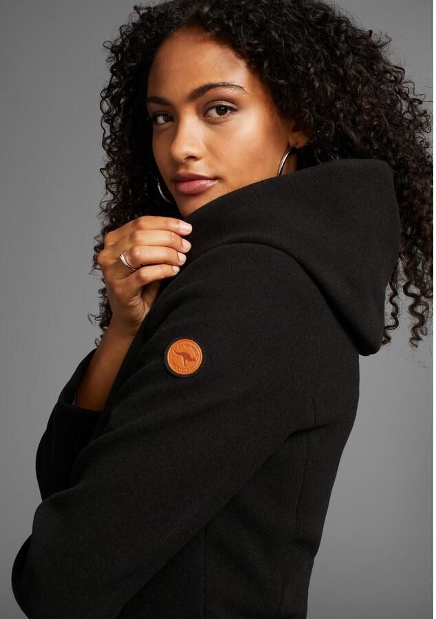 KangaROOS Korte jas met grote capuchon en fleece gevoerd