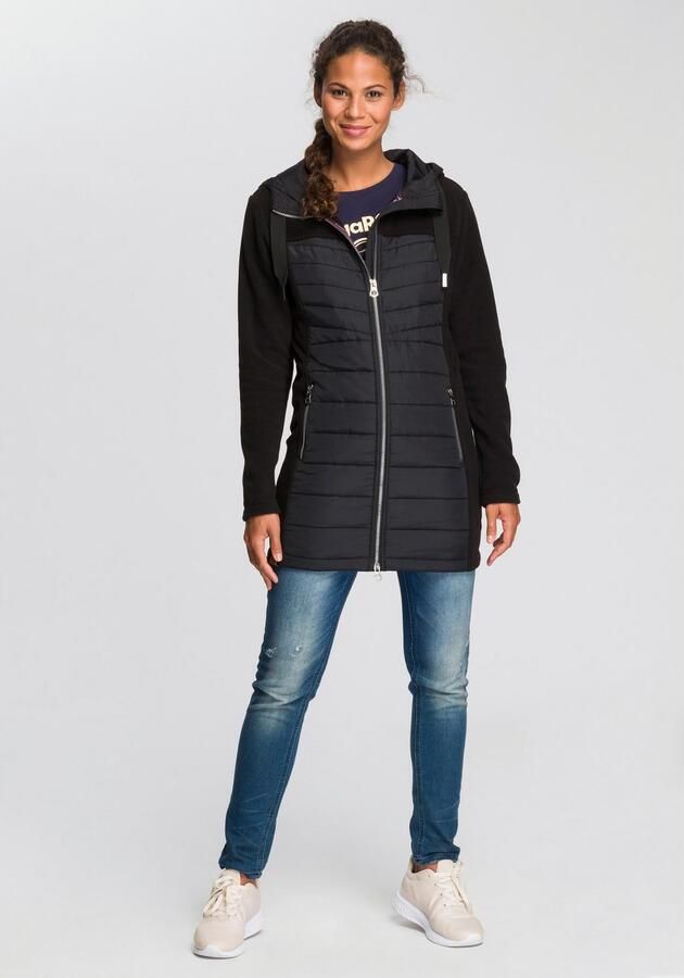 KangaROOS Lang jack Hybride jas fleecejas met gewatteerde delen - Foto 4