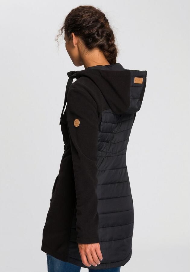 KangaROOS Lang jack Hybride jas fleecejas met gewatteerde delen - Foto 5