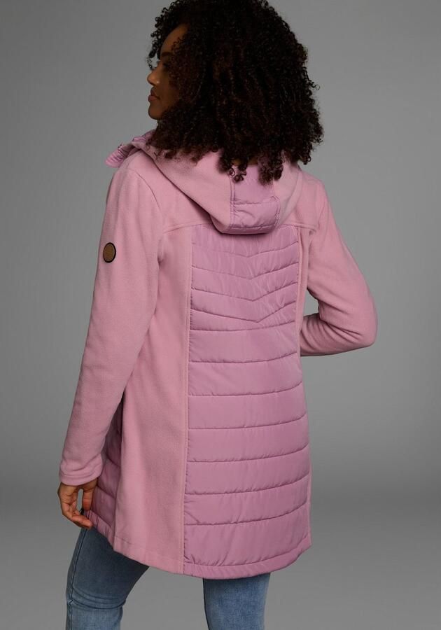 KangaROOS Lang jack Hybride jas fleecejas met gewatteerde delen - Foto 5