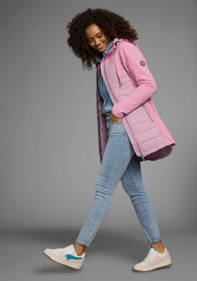 KangaROOS Lang jack Hybride jas fleecejas met gewatteerde delen - Foto 6