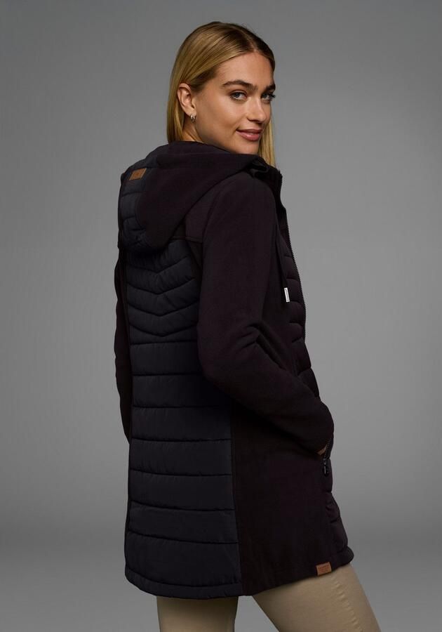 KangaROOS Lang jack Hybride jas fleecejas met gewatteerde delen - Foto 5