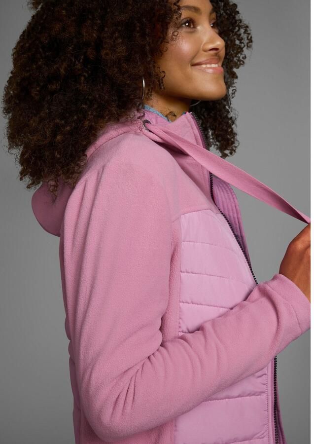 KangaROOS Lang jack Hybride jas fleecejas met gewatteerde delen - Foto 2