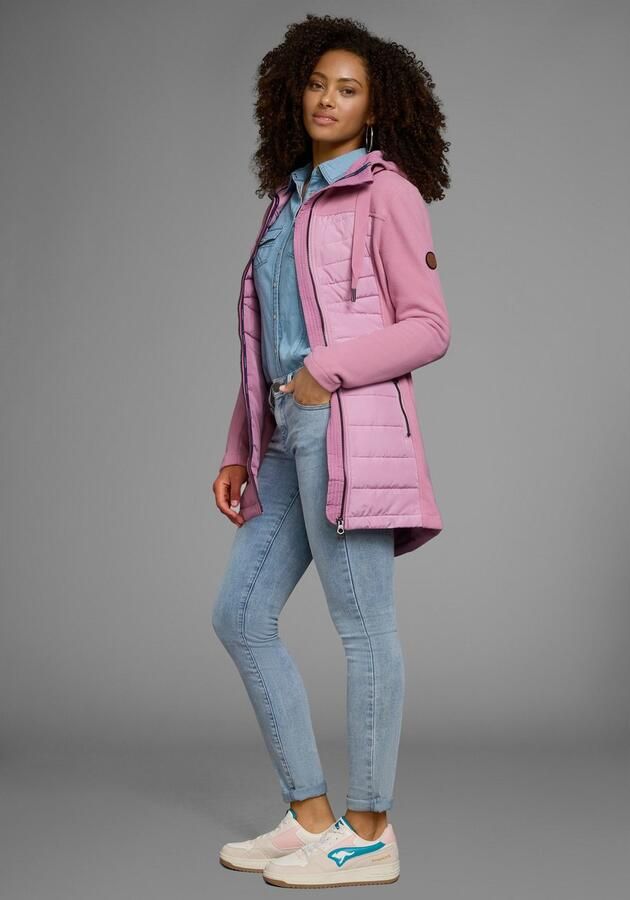 KangaROOS Lang jack Hybride jas fleecejas met gewatteerde delen - Foto 10