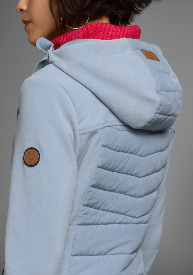 KangaROOS Lang jack Hybride jas fleecejas met gewatteerde delen - Foto 7