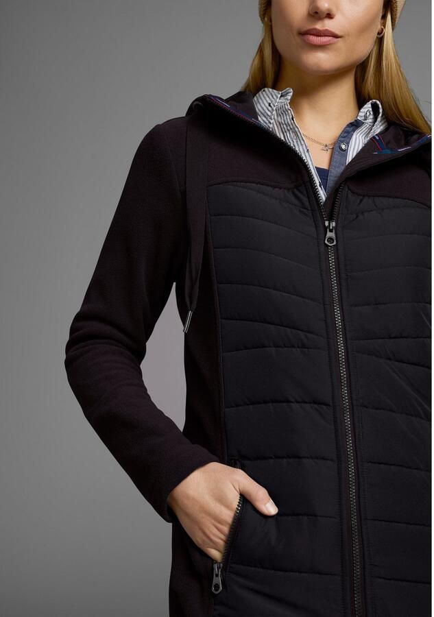 KangaROOS Lang jack Hybride jas fleecejas met gewatteerde delen