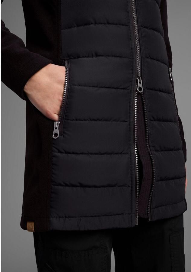 KangaROOS Lang jack Hybride jas fleecejas met gewatteerde delen - Foto 2