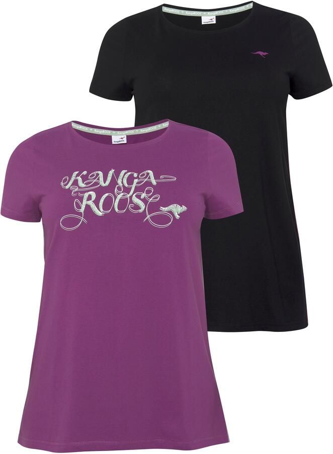 KangaROOS Lang shirt Korte Mouw figuurflatterende Pasvorm grote Maten (2-delig Set van 2) - Foto 8