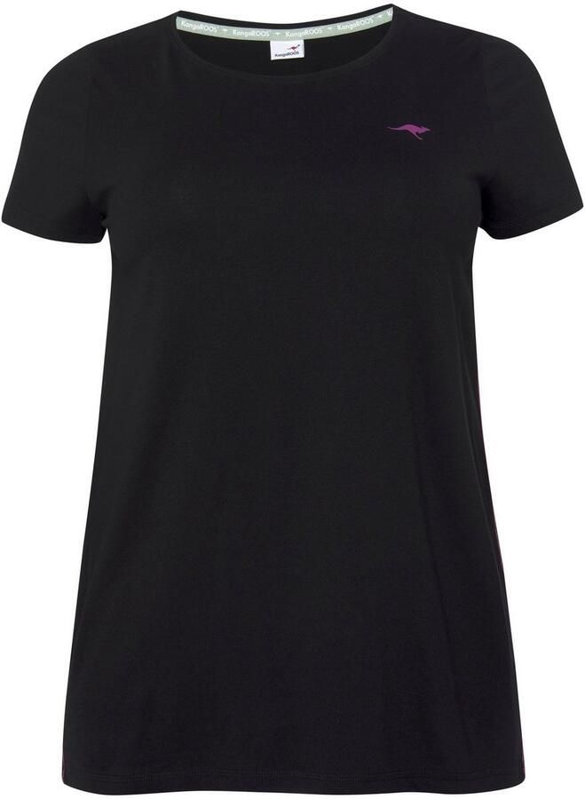 KangaROOS Lang shirt Korte Mouw figuurflatterende Pasvorm grote Maten (2-delig Set van 2)