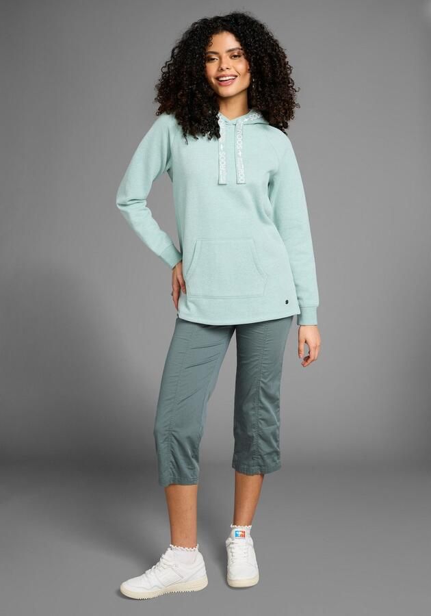 KangaROOS Lang sweatshirt met logotape aan de capuchon en split aan de zoom - Foto 4