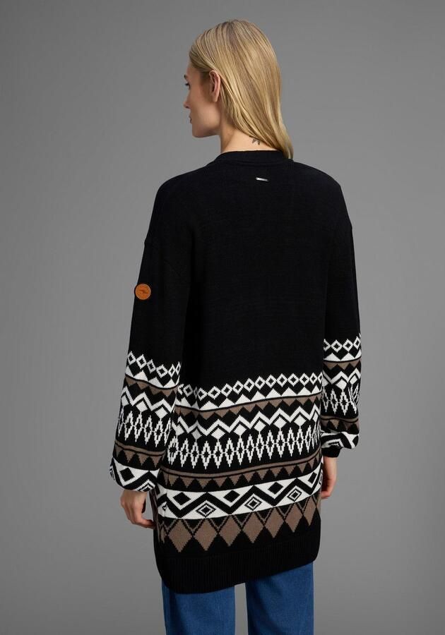 KangaROOS Lang vest in open vorm in noors patroon - Foto 11