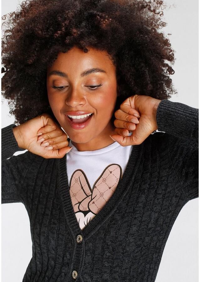 KangaROOS Lang vest met trendy kabelpatroon en zakken