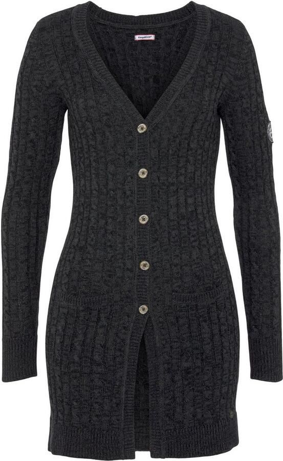 KangaROOS Lang vest met trendy kabelpatroon en zakken - Foto 7