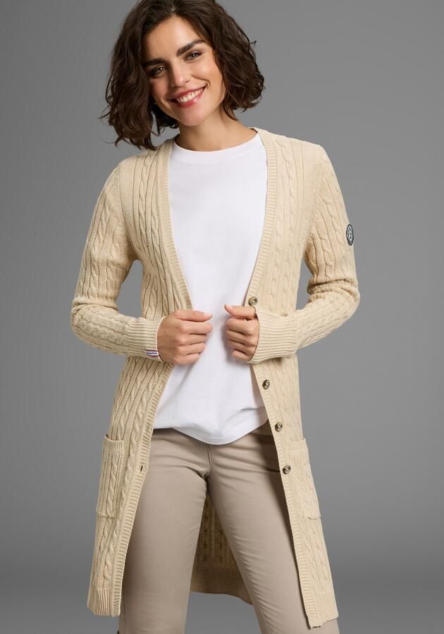 KangaROOS Lang vest met trendy kabelpatroon en zakken - Foto 3