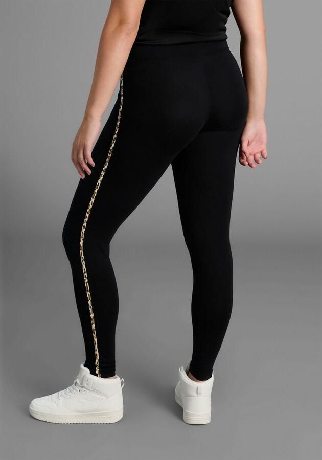 KangaROOS Legging met zijdelingse strepen in leo-print grote maten - Foto 2